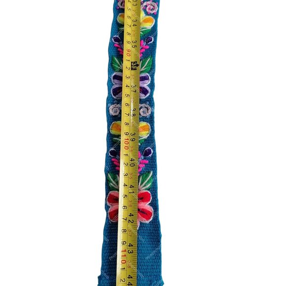 Multicolored Ayacuchanas Flowers Wool Headband Belt Set